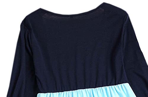 Mommy and Me Dresses Boho Striped Long Sleeve Summer Cute Dress Family Matching Maxi Dress4