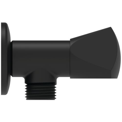 Ideal Standard - Idealspray Eckventil mit Ein- und Ausgängen, Eckventil für Hydro-Bürste, Seidenschwarz