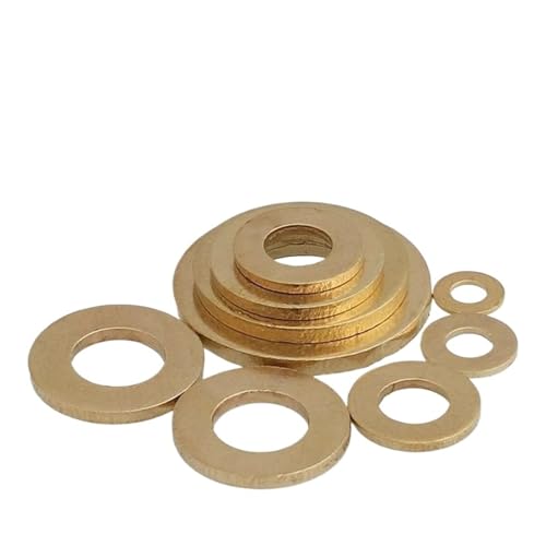 M2 M2.5 M3 M4 M5 M6 M8 M10 M12 M14 M16 M18 M20 真鍮銅平ワッシャー ねじボルト用 プレーンガスケットパッド(M10x30x2-1pcs)