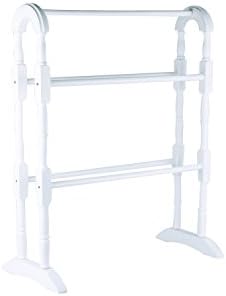 Apollo Towel Rail, Wood, White, 78cm X 63cm X 30cm