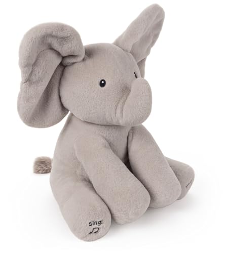 GUND Flappy, der singende und sprechende Elefant spielt Guck-Guck mit den Ohren - deutsch, ca. 30 cm