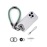 [project-cb] スマホストラップ ハンドストラップ カメラハンドストラップ ストラップホルダー リストストラップ 落下防止 調整可能 リングストラップ (ホリデーグリンー)