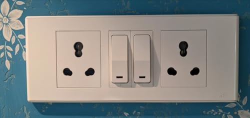 Image of REO Bliss 6 Modular Plate with 2 20A Switches and 2 16A Heavy 3Pin Socket with Shutter