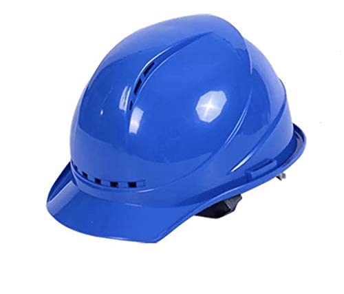 WYATT Safety Helmet Hard Hat Ratchet Breathable Head Protection with 4 Sided Keep Cool Vents Adjustable Outdoor Work Head Safety Helmet (Blue)