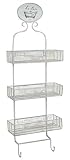 Biscottini Le Bain - Armario de pared de hierro forjado con acabado shabby (32 x 13 x 91 cm)