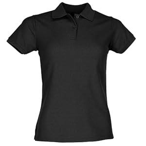 Polo-Shirt * Lady-Fit 65/35 Polo * Fruit of the Loom SCHWARZ,L Schwarz,L
