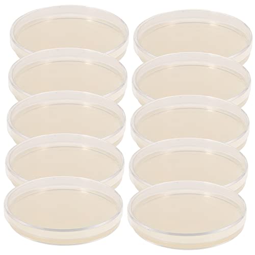 KICHOUSE 10pcs Nutrient Agar Plates Prepoured Lab Dishes for Science Projects 9cm Portable Petri Dishes