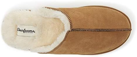 Dearfoams mens Genuine Suede Closed Toe Scuff Slipper, Chestnut, 12 US | Image 1