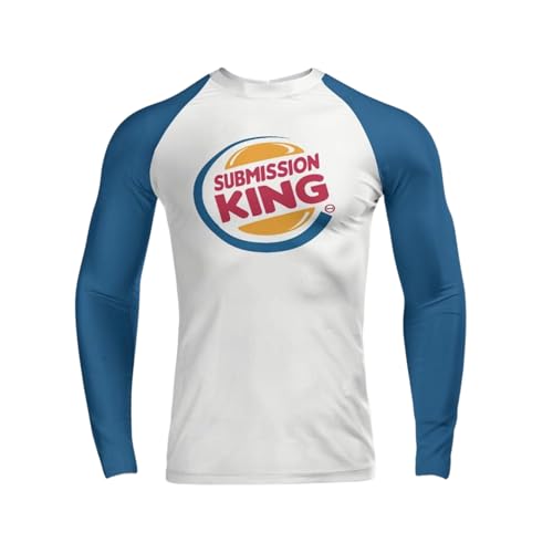 Submission Squad Grappling Co. Submission King - Funny BJJ Parody Blue Long Sleeve Rashguard for Gi Or No Gi2
