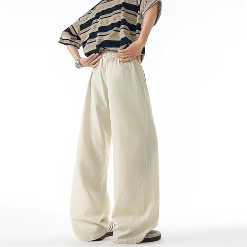 Seidarise Men's Black Wide Leg Pants - Loose Fit with Drawstring Waist, Soft Fabric for Daily Casual & Street Style4