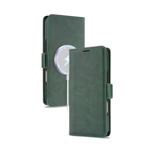 RNOZX For iPhone 15 Pro�p 2-in-1 ���E�����U�[�E�H���b�g�P�[�X �}�O�l�b�g�������ی�J�o�[�iFor iPhone 15 Pro�p/�O���[���j