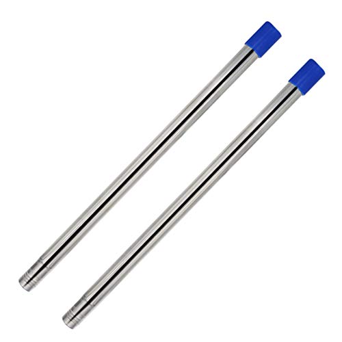 Image of Additional 16 inch Screw-On Extension Poles,2 Pieces for Extendable Window Squeegee-Blue