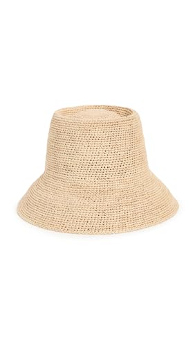 Janessa Leone Womens Felix Straw Bucket Hat Natural XL