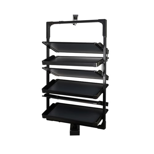 SLLS �V���[�Y���b�N 360°��]�����o���� ������X���C�h�C���[ �L�k�����ʔ� �����\���� �ςݏd�ˉ\ ���^���� �ȃX�y�[�X ���֗p �N���[�[�b�g�p �����ȐQ���p (6 Tier/H113.5-124.5cm,�u���b�N)