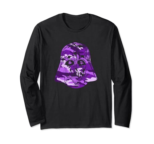 T-shirt Star Wars Darth Vader Purple Camo manches longues aux finitions haut de gamme