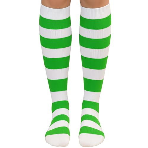Image of PolyMedea Elite Quality Colorful Soft Cotton Women's Striped Knee High Socks
