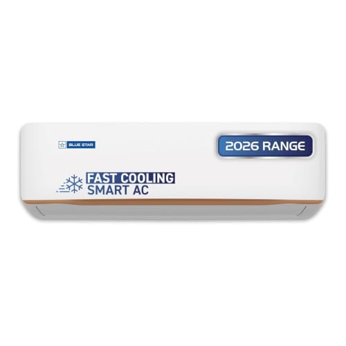 Image of Blue Star 2 Ton 5 Star, New Star Rated, Inverter Split AC (Copper,4-Way Swing, DigiQ Hepta Sensor, Blue Fins,Turbo Cool, Self Clean Technology (IA522GXU, White))