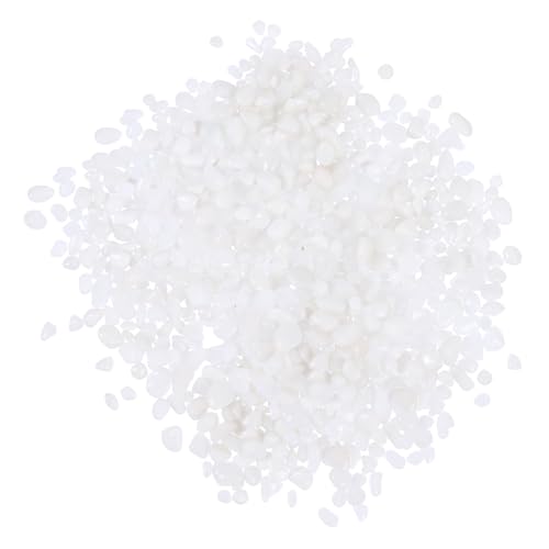 Mikikit 1 Pack Transparent Glass Pebbles for Aquarium Decoration Colorful Crystal Stones for Turtle Tanks Succulent Bedding and Crafts Safe for Aquatic Pets