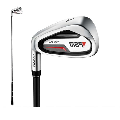 Prawostopolanka z lewej ręki Golf Iron # 7 Single Stick Training Aid dla początkujących, trener swingu ze stali węglowej z piłką i trójnikiem, poprawa dokładności i spójności dla mężczyzn