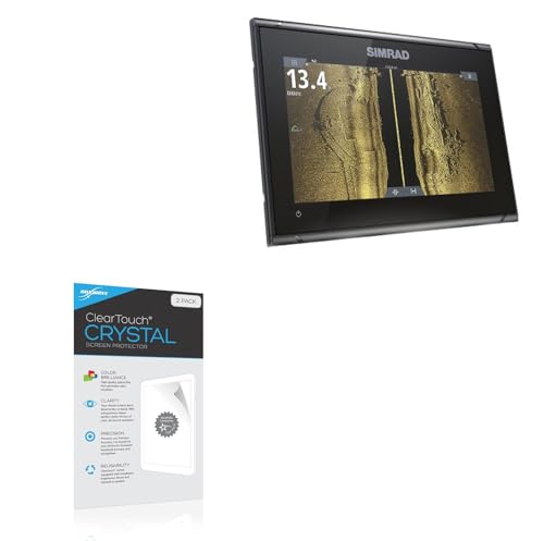 BoxWave Screen Protector Compatible with Simrad 000-14840-002 (9 in) - ClearTouch Crystal (2-Pack), HD Film Skin - Shields from Scratches