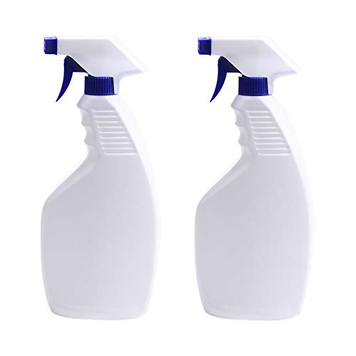 Voberry Spray Bottle, 2PC Fine Mist Spray Bottle, Plastic Spray Bottles 500ml Heavy Duty Spraying Bottle Leak Proof Mist Water Bottle for Chemical and Cleaning Solutions (White)
