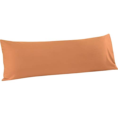 FLXXIE Body Pillow Cover - Super Soft Microfiber 20x54 Body Pillow Case - Envelope Closure, Wrinkle, Stain Resistant Tan Body Pillowcase, 20x54, Tan