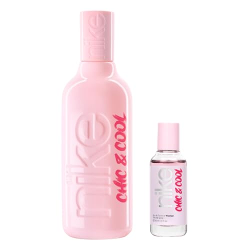 NIKE - Chic & Cool Promoción 150 ml + 30 ml, Colonia Mujer, Pack 2 Productos, Perfume Formato Spray, Eau de Toilette Natural y Femenina, Aroma Afrutado, Fragancia Dulce