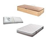 canape abatible 150 x 190 mas colchon ✅ Colchón Jazmín con Memory Foam de 23cm de grosor y doble cara invierno/verano