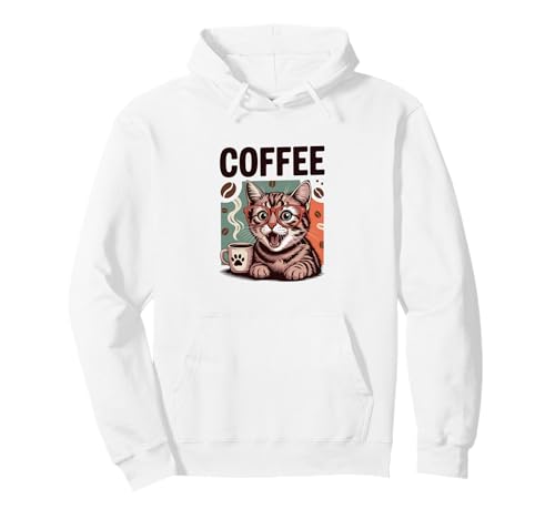 Cute Coffee Latte Art Gift for Mom Cafe Energy Cat Lover �p�[�J�[
