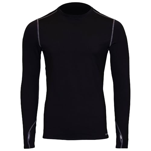 Hot Chillys Men's Micro-Elite Chamois Crewneck Midweight Body Fit Base Layer