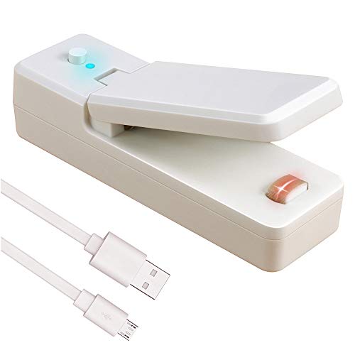 (Limited Quantity) Mini Bag Sealer, Chargeable Plastic Bag Resealer, Handheld Heat Sealer Chip Sealer, Portable Bag Sealer Food Storage Snack Fresh Bag Sealer, USB Charge