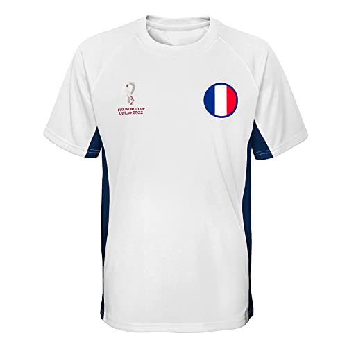 Outerstuff Men's Standard FIFA World Cup Panelled Raglan Short Sleeve Top, White, X-Large