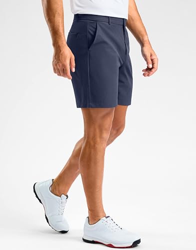 Image of Soothfeel Men's Casual Shorts 5 /7 /9 Inch Golf Dress Shorts for Men Flat Front Work Lightweight Quick Dry with 4 Pockets