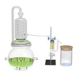 Stamen 蒸留器 蒸留水 4000MLエッセンシャルオイル抽出蒸留装置水 精製器ラボガラス製品蒸留キット（エッセンシャルオイルセパレーター付き）ハイドロゾルムーンシャイン ph測定器 (セパレータ付き)
