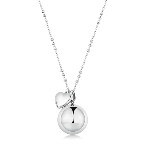 Brosway Collana Donna, Collana Chiama Angeli in Acciaio e Cristalli con Simbolo Cuore | Collezione Chakra - BHKN156