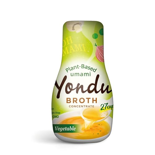 Concentrato di Brodo Yondu (Vegetale, 275ml) - Superiore Salsa di Condimento Vegetariana a Base di Piante. Condimento per Tutte le Ricette. Eleva i Tuoi Piatti con un Ricco Sapore Saporito