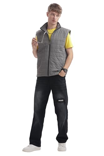 Image of Men's Sleeveless jacket solid | Regular Fit Jacket | stylish trending winter wear | Sleeveless Sports Gym Zipper Jacket