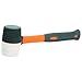 Rubber [White & Black] Mallet - 1 lb. - Fiberglass Handle