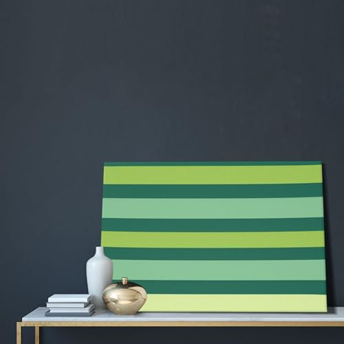 Tableau moderne et impression sur toile HD à rayures vertes pour salon - 5