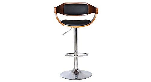 Urban Ladder Chumley Swivel Bar Stool with Adjustable Height Mechanism (Walnut)