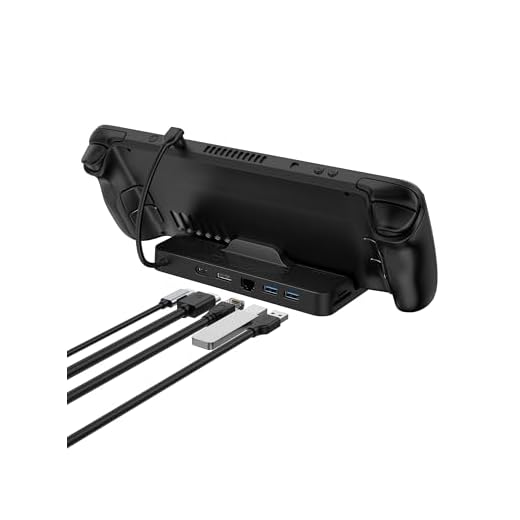NewQ Steam Deck Dock, 7-in-1 Steam Deck Dockingstation mit SD/TF Dual Card Reader, 100W PD Schnellladung, HDMI 2.0 4K @ 60Hz, 2 USB 3.0, 1000Mbps Ethernet, USB-C Port kompatibel mit Ventil Steam Deck
