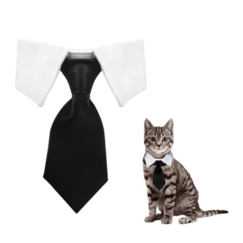 Biliant Papillon per Cani e Gatti, Regolabile, Costume Formale Nero, 24-28 cm, 100% Poliestere, Per Animali Domestici, Per Compleanni, Matrimoni, Feste (S Size)