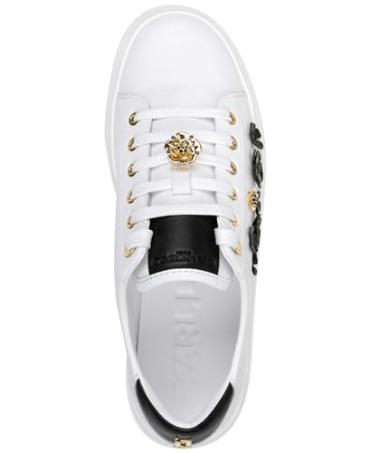 KARL LAGERFELD Women's Cate Fleur Lace-up Sneaker with Pins3