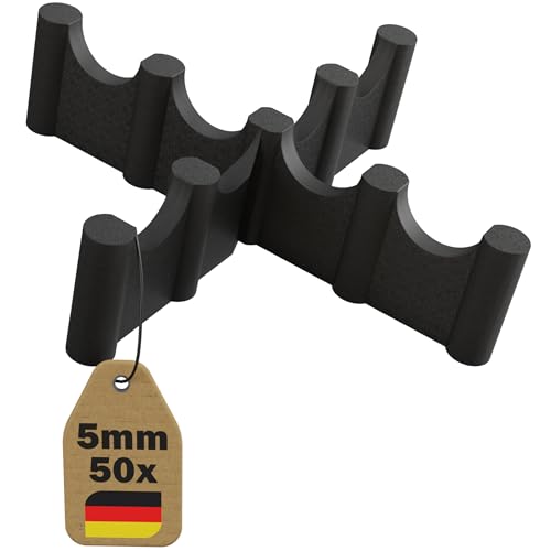 Lot de 50 croisillons de joints pour terrasse - 5 mm - 15 mm de hauteur - Entretoises en plastique avec point de rupture prévu - Résistant aux UV et aux intempéries