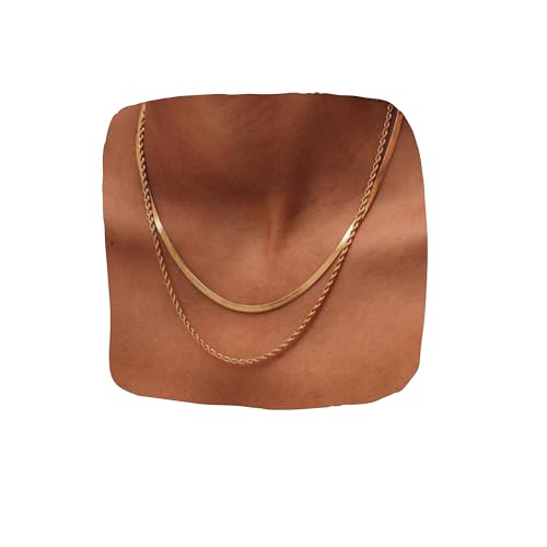 Hey Harper Gold Necklace For Women Trendy Necklace - 14K Golden PVD Coating Waterproof & Sweatproof Non Tarnish Jewelry Chain Necklaces