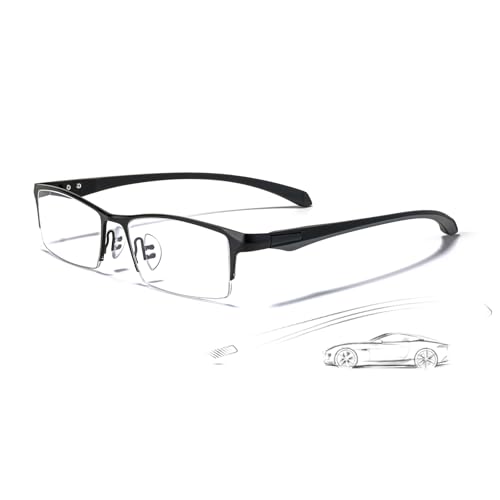 Image of ZanyLen Blue Light Glasses for Men Semi Rimless Rectangular Computer Glasses