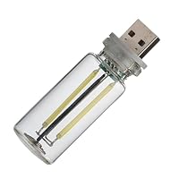 Lampade LED USB Per Auto – Stile Retrò, Luci Notturne, Interni, 2x2x6 Cm, Vetro
