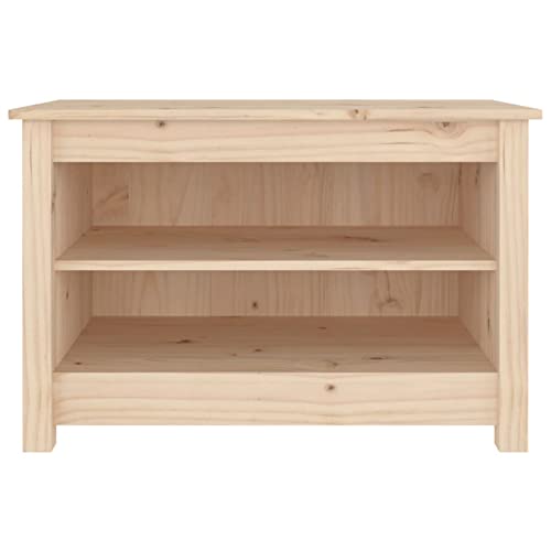 ShGaxin Banco Zapatero, Banco Pasillo, Banco Recibidor, Descalzadora, Estanteria Zapatero, Mueble Zapatero, de Madera de Pino Maciza 70x38x45,5 cm - imagen 3