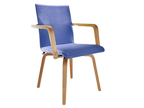 MAUSER SITZKULTUR Armlehenstuhl / Esszimmerstuhl / Seniorenstuhl Stoffbezug blau passend zur Serie MOVO, M507 blau Cover