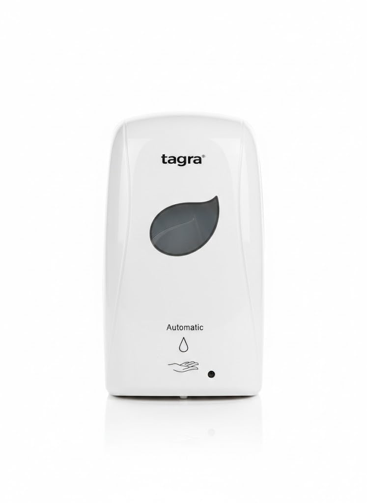 Automatic Touchless Soap Dispenser – 1000ml Large Capacity, Battery Operated Wall-Mounted Sensor Pump for Hand Sanitiser, Alcohol Gel & Liquid Soap (White)